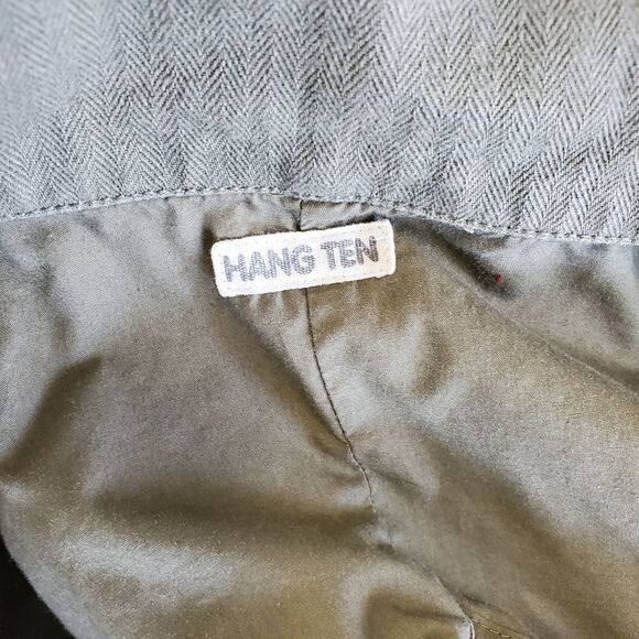 Hang 10 cropped green utility jacket shawl collar - Picture 2 of 7